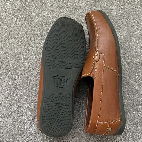Florsheim Kids Brown Leather Loafers- Big Kids size 7 - Picture 3 of 3
